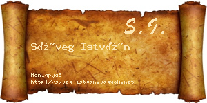 Süveg István névjegykártya